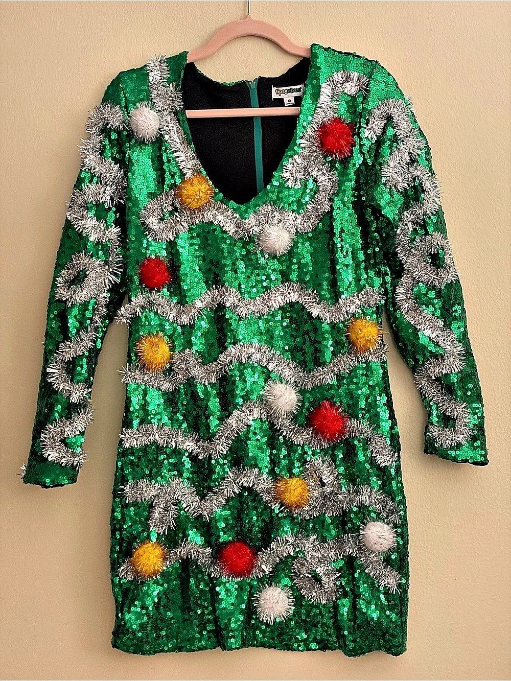 tipsy elvess Sequin Christmas Mini Dress Size Medium
New